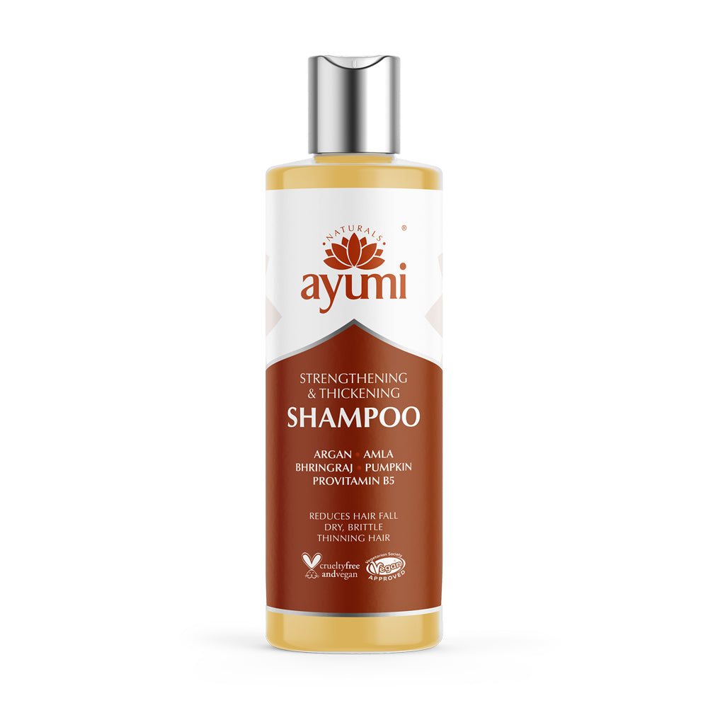 Ayumi Strengthening & Thickening Shampoo 250ml With Argan Amla Bhringraj Pumpkin Provitamin B5