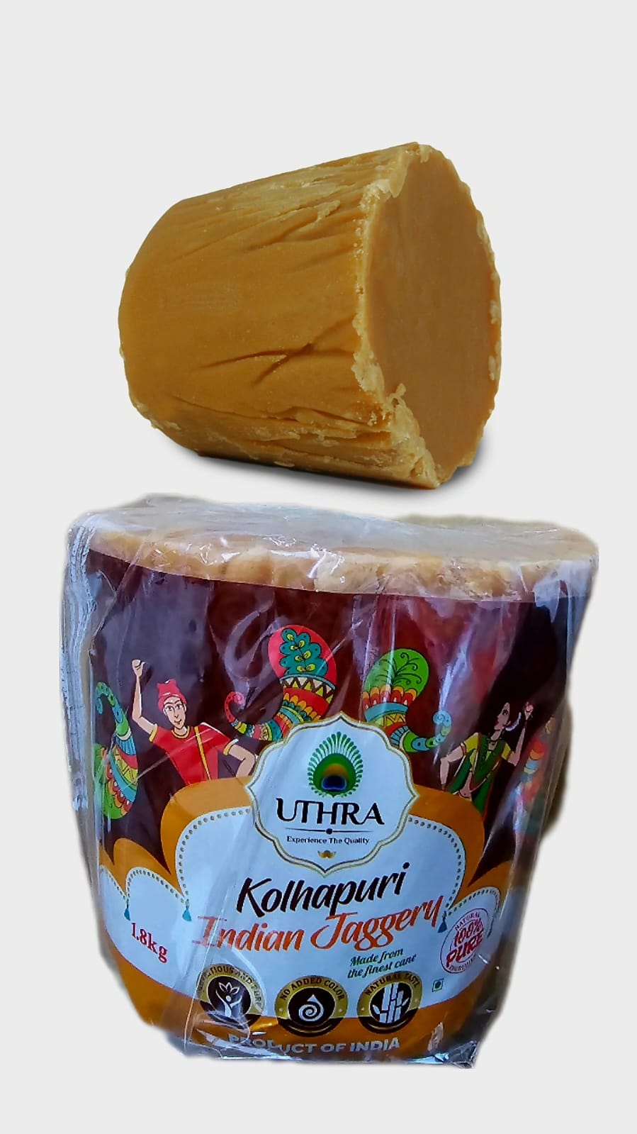 Uthra Kolhapuri Indian Jaggery 1.8Kg (Gor)