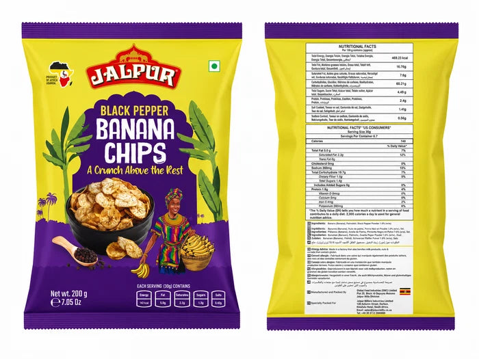 Jalpur Black Pepper Banana Chips 200g