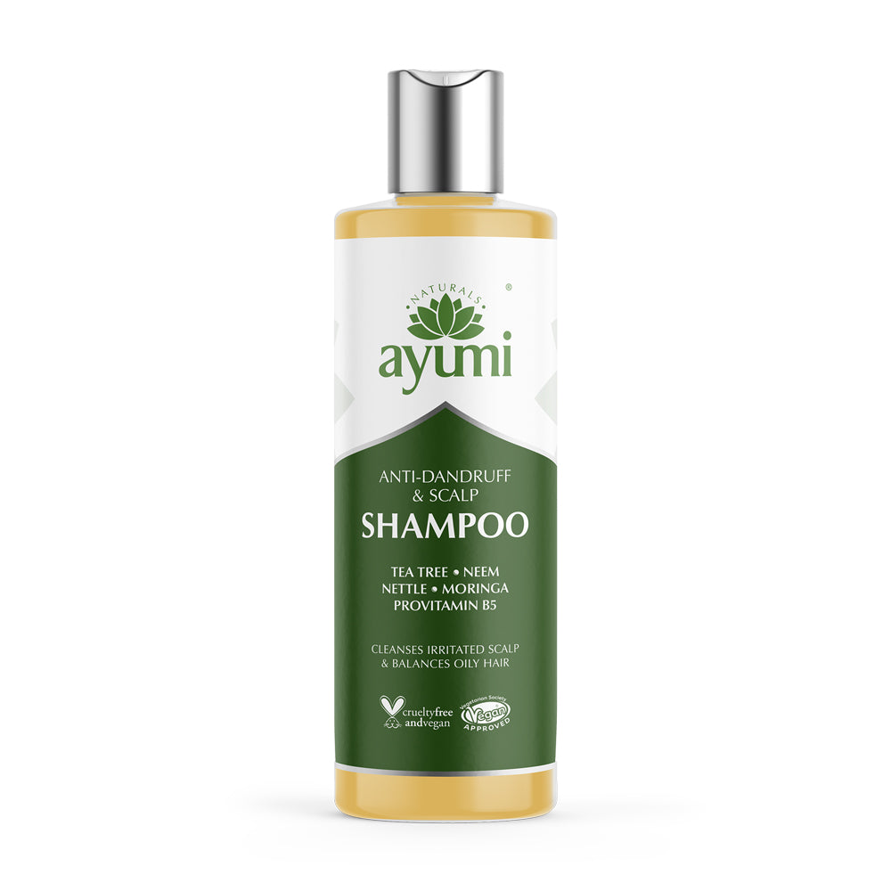 Ayumi Anti-Dandruff & Scalp Shampoo 250ml With Tea Tree. Neem.Nettle.Moringa.