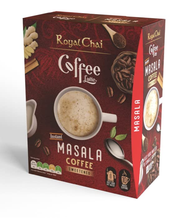 Royal Chai Coffee Latte Masala Sweetened 180g 10 Mugs Serving Size