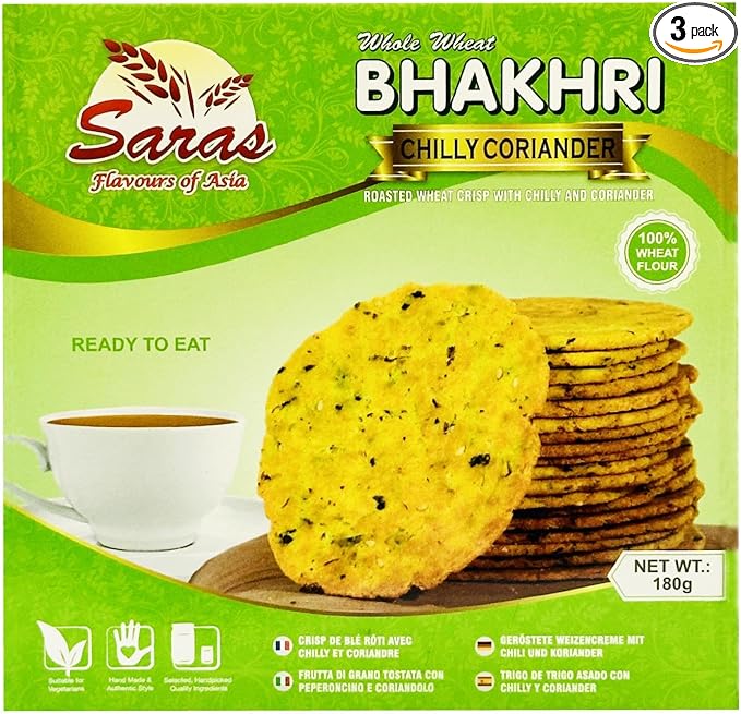 Saras Chilly-Coriander Bhakhri 180g