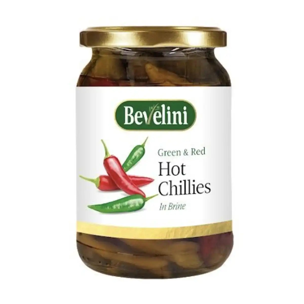 Bevelini Green & Red Hot Chillies 280g