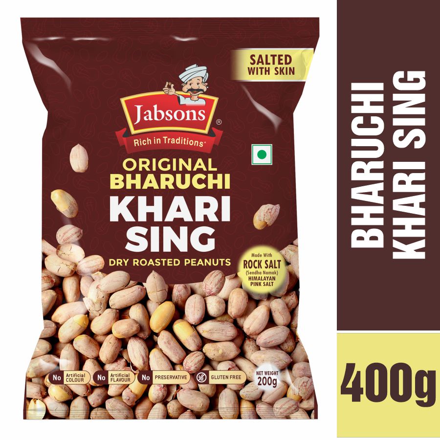 Jabsons Original Bharuchi Khari Sing 400g Dry Roasted Peanuts