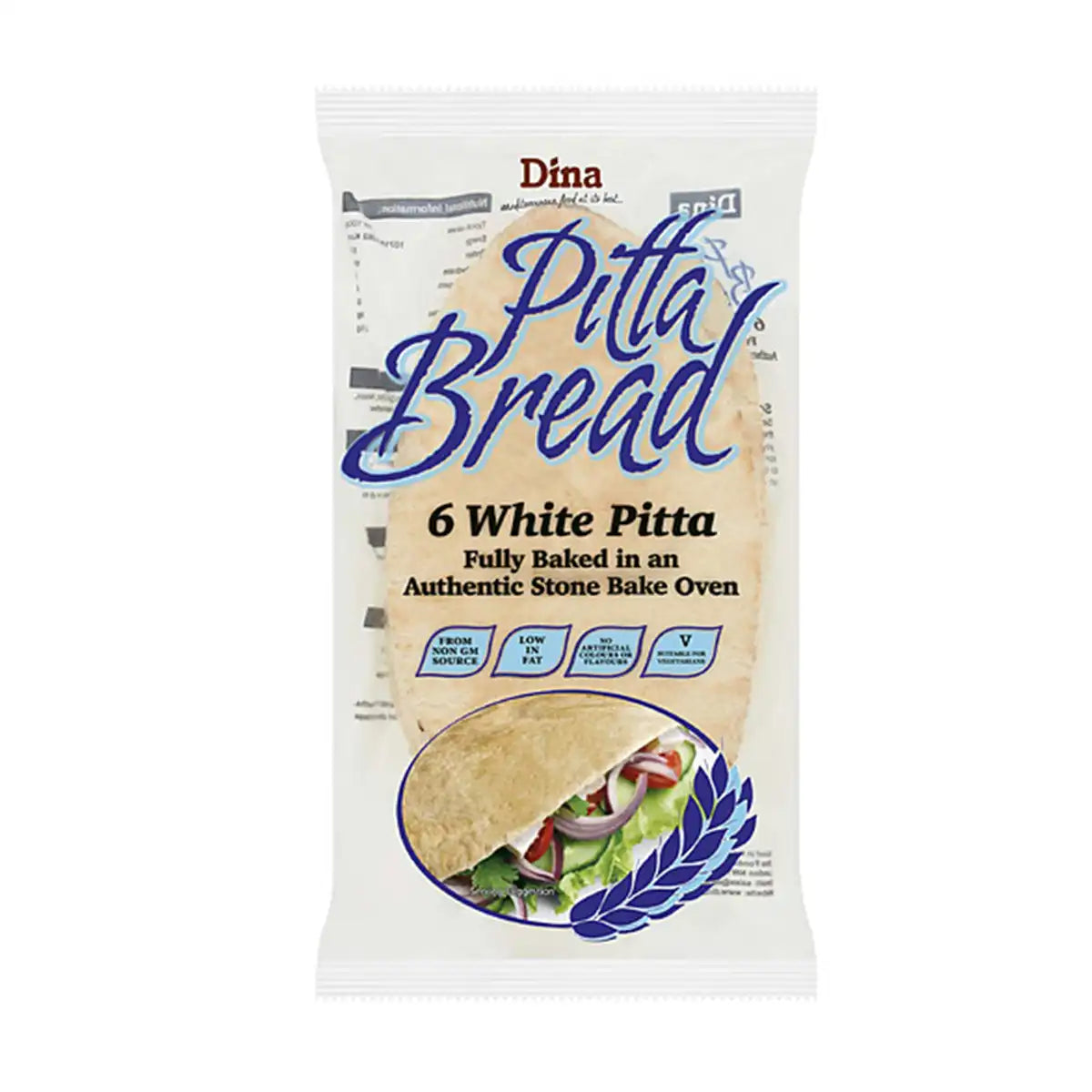 Dina White Pitta Bread 6Pcs