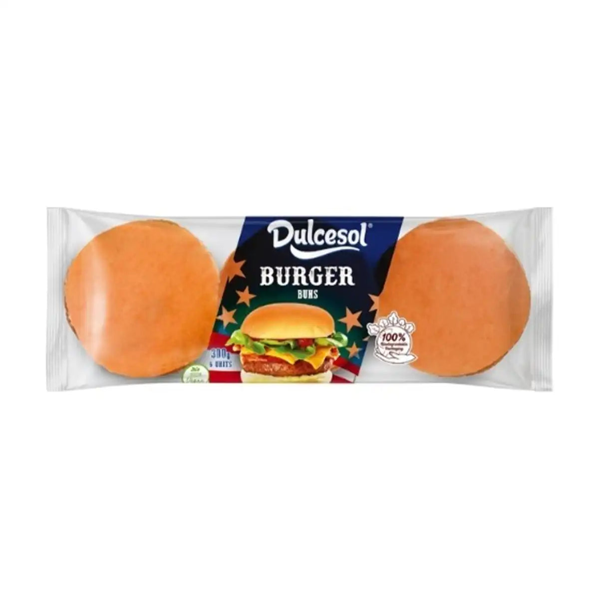 Dulcesol Burger Buns with Sesame Seeds 6Pcs 300gms