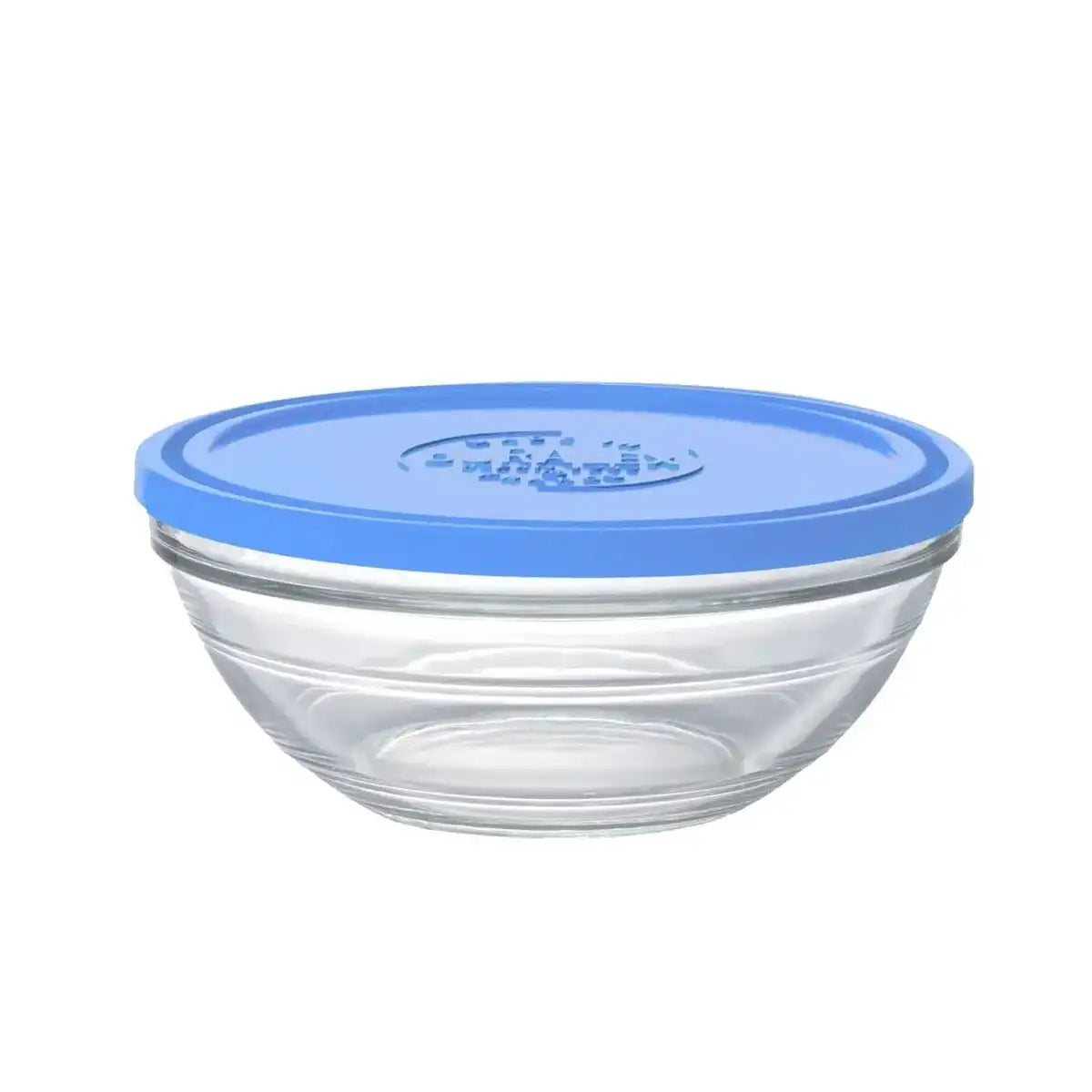 Duralex Fresh Box Round With Blue Lid 14cm 500ml Capacity