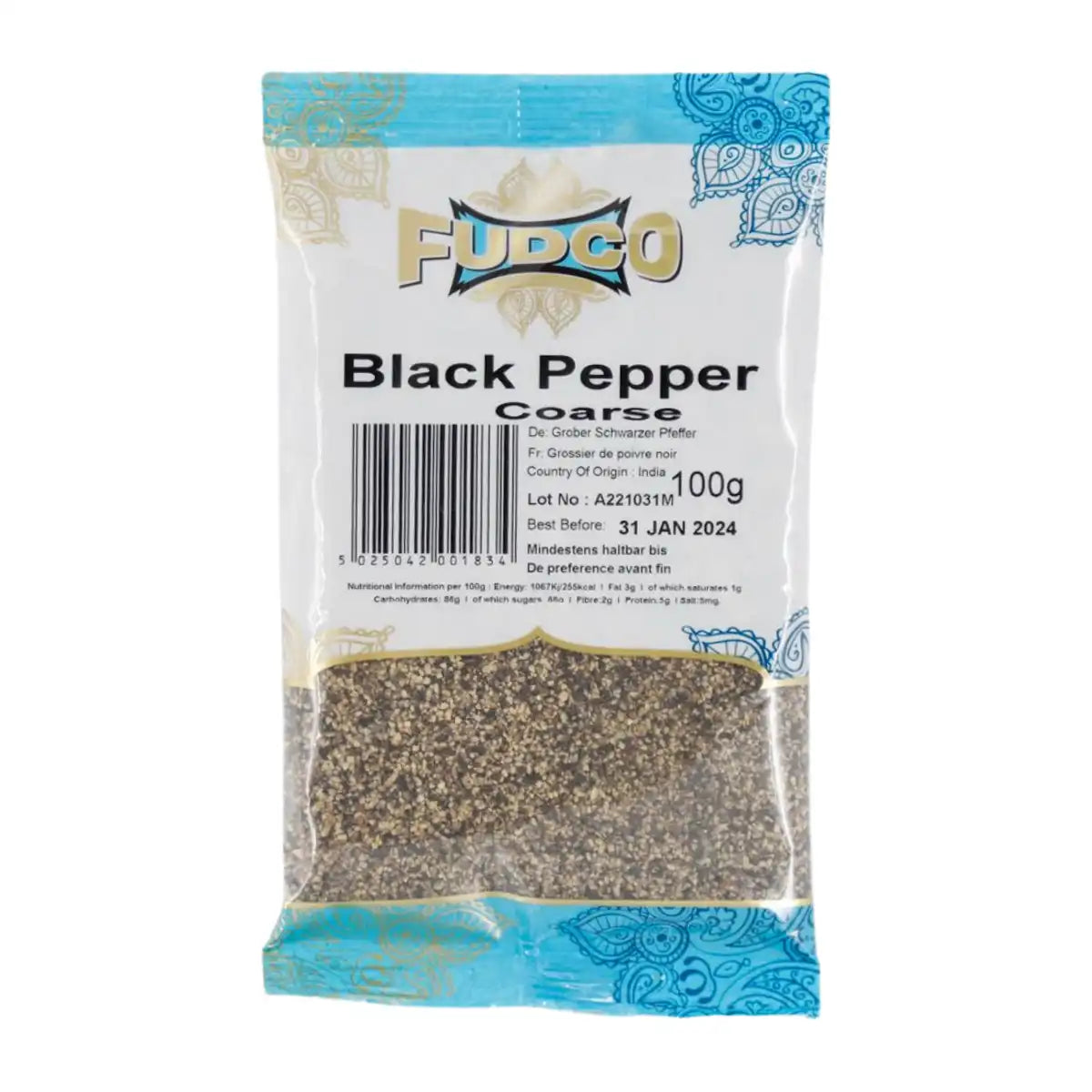 Fudco Black Pepper Coarse 100 gms