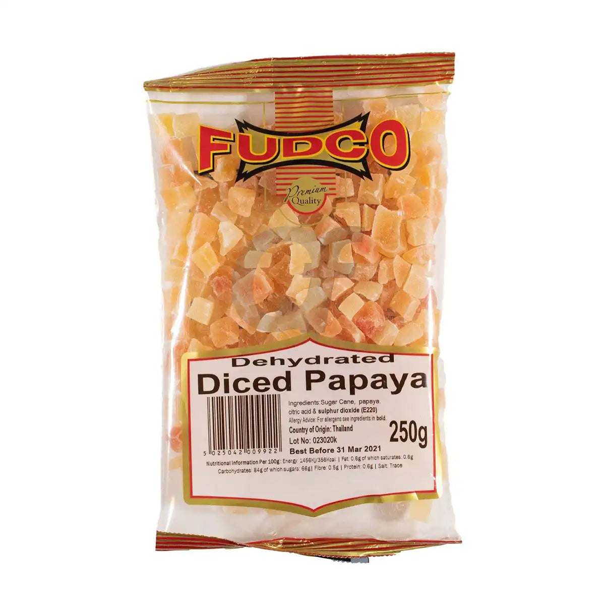 Fudco Diced Papaya (dehydrated) 250gms