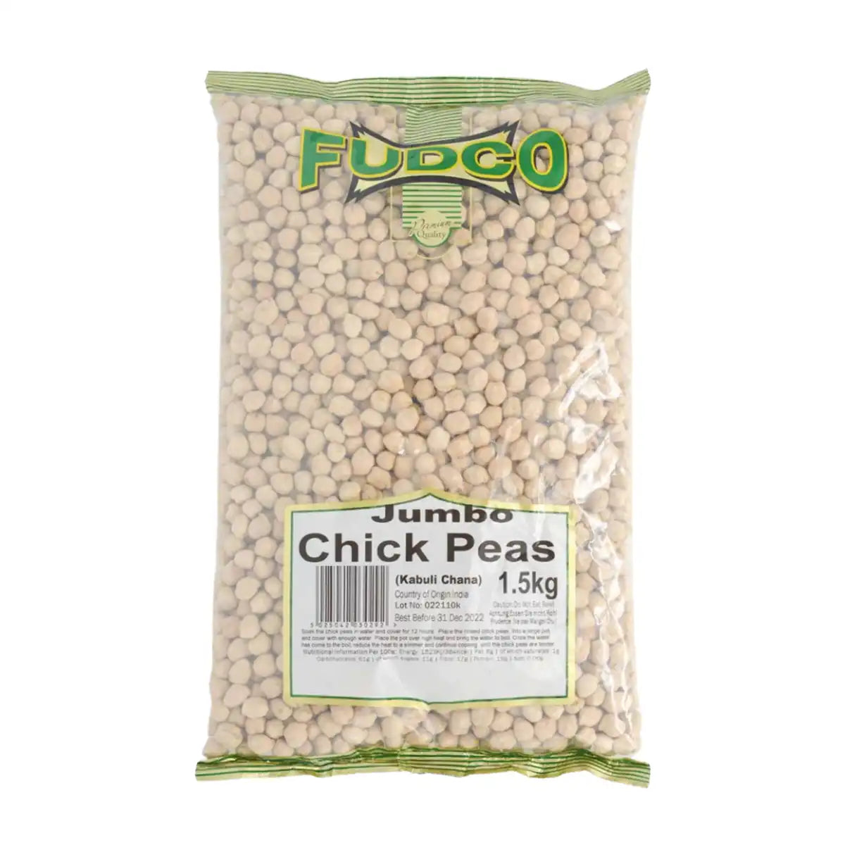 Fudco Jumbo Chick Peas 12mm 1.5kg Kabuli Chana
