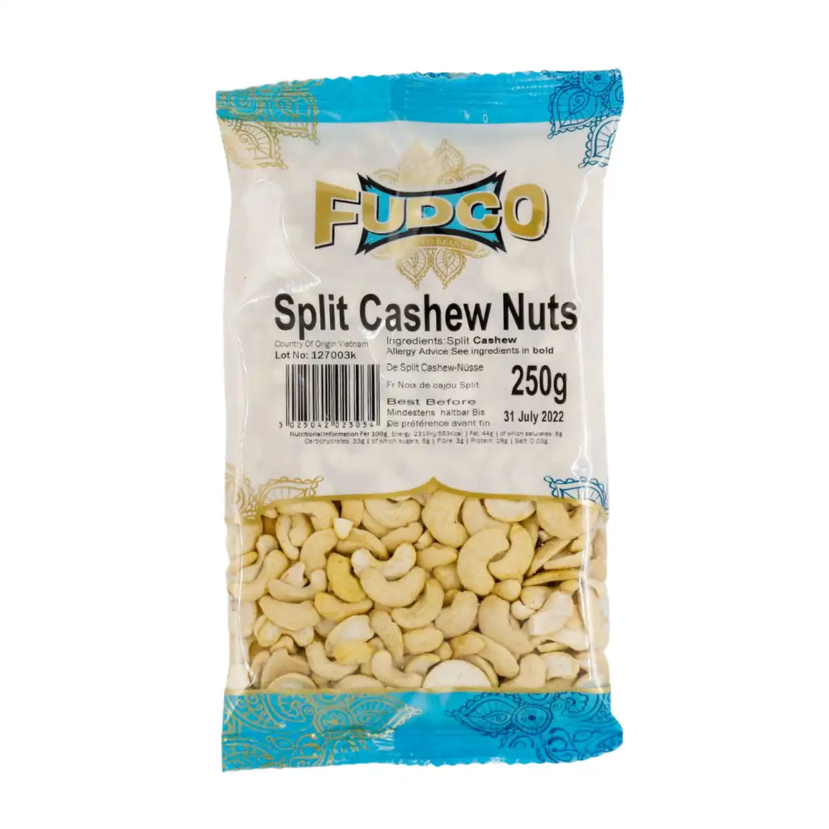 Fudco Split Cashew Nuts 250gms