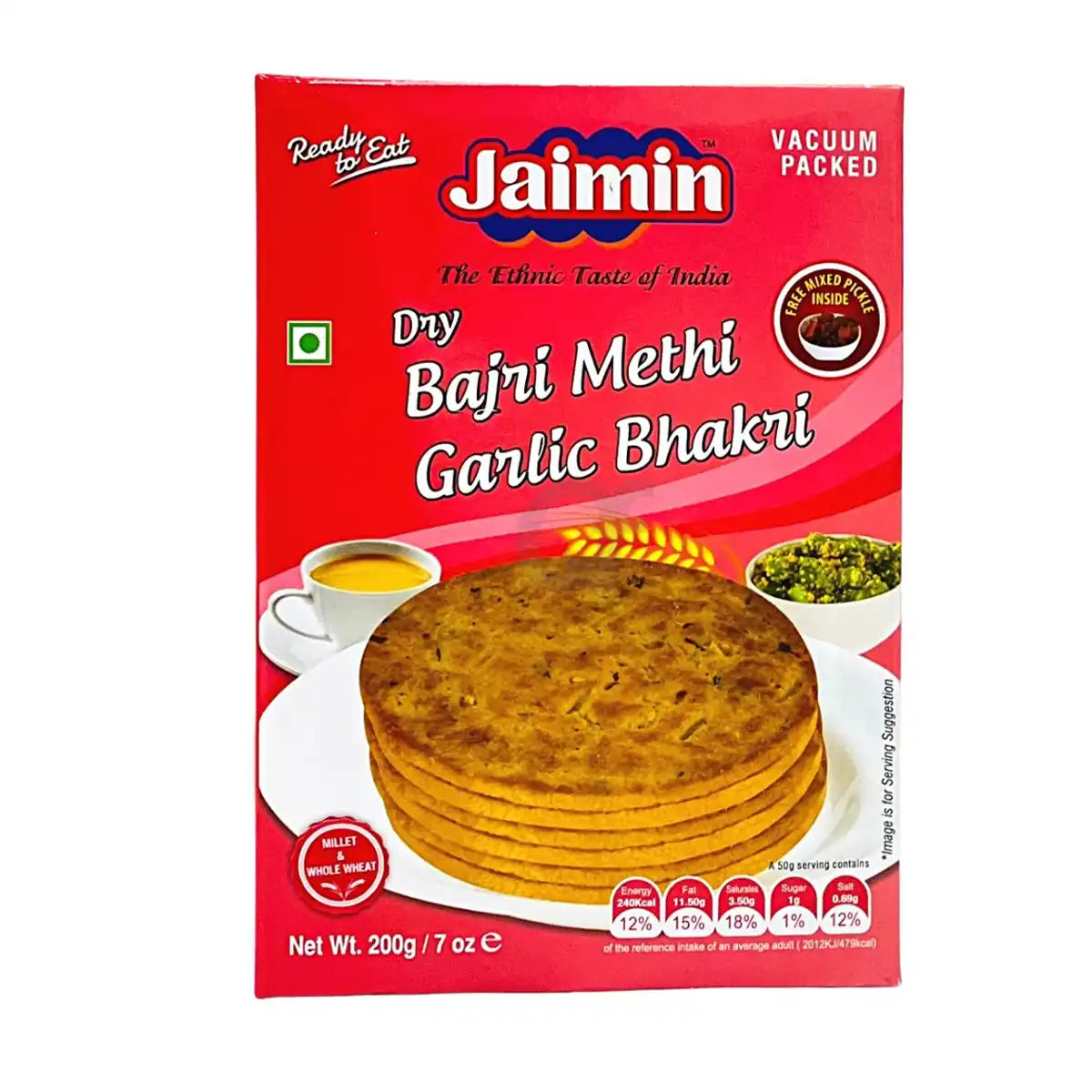Jaimin Dry Bajri Methi Garlic Bhakri 200g