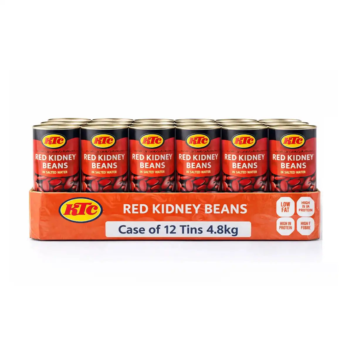 KTC Red Kidney Beans Can case of 12 Tins 4.8kg