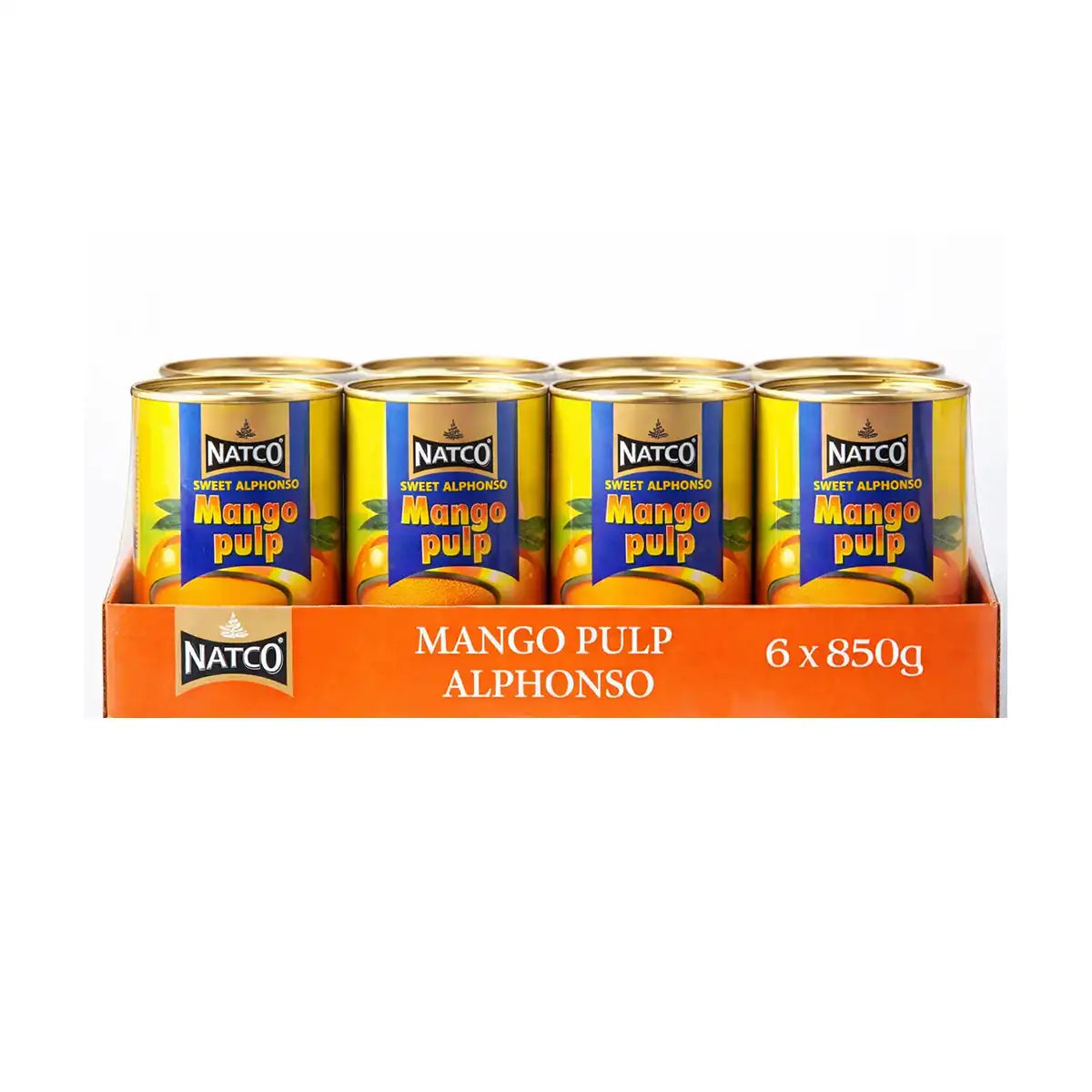 Natco Alphonso Mango Pulp Pack of 6 Tin 5100g