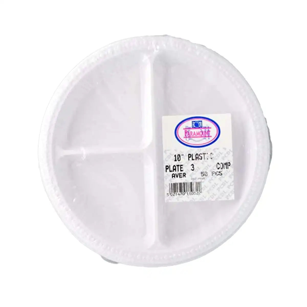Paramount Plastic Plates 10inch 50pcs