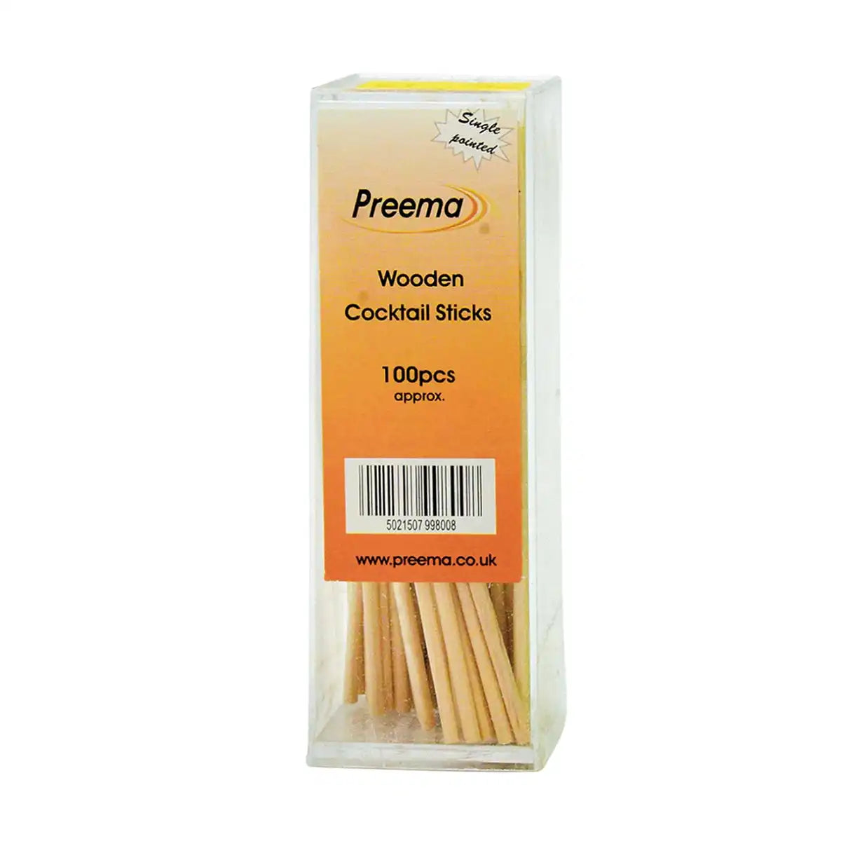 Preema Wooden Cocktail Sticks 100Pcs