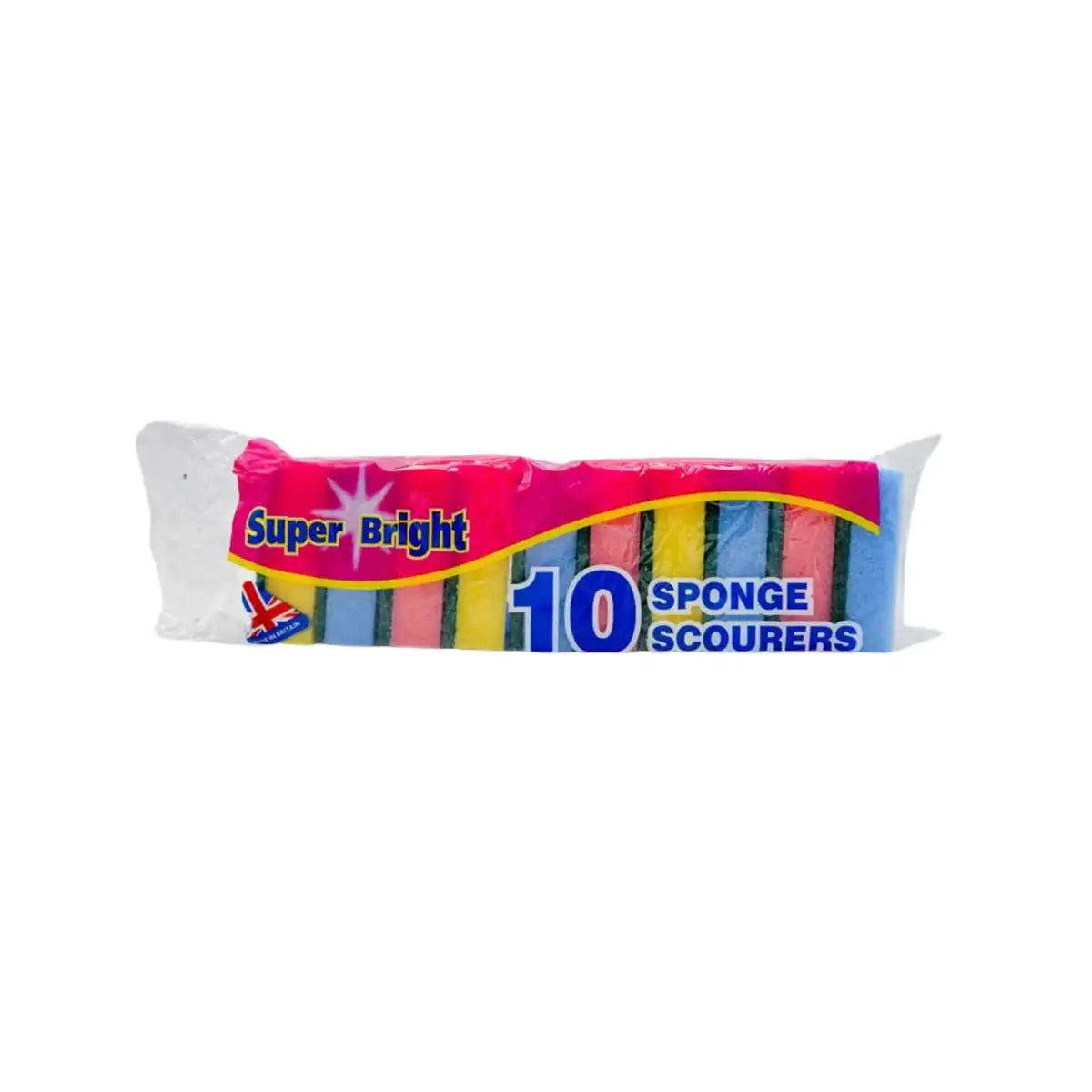 Super Bright Sponge Scourers Pack of 10