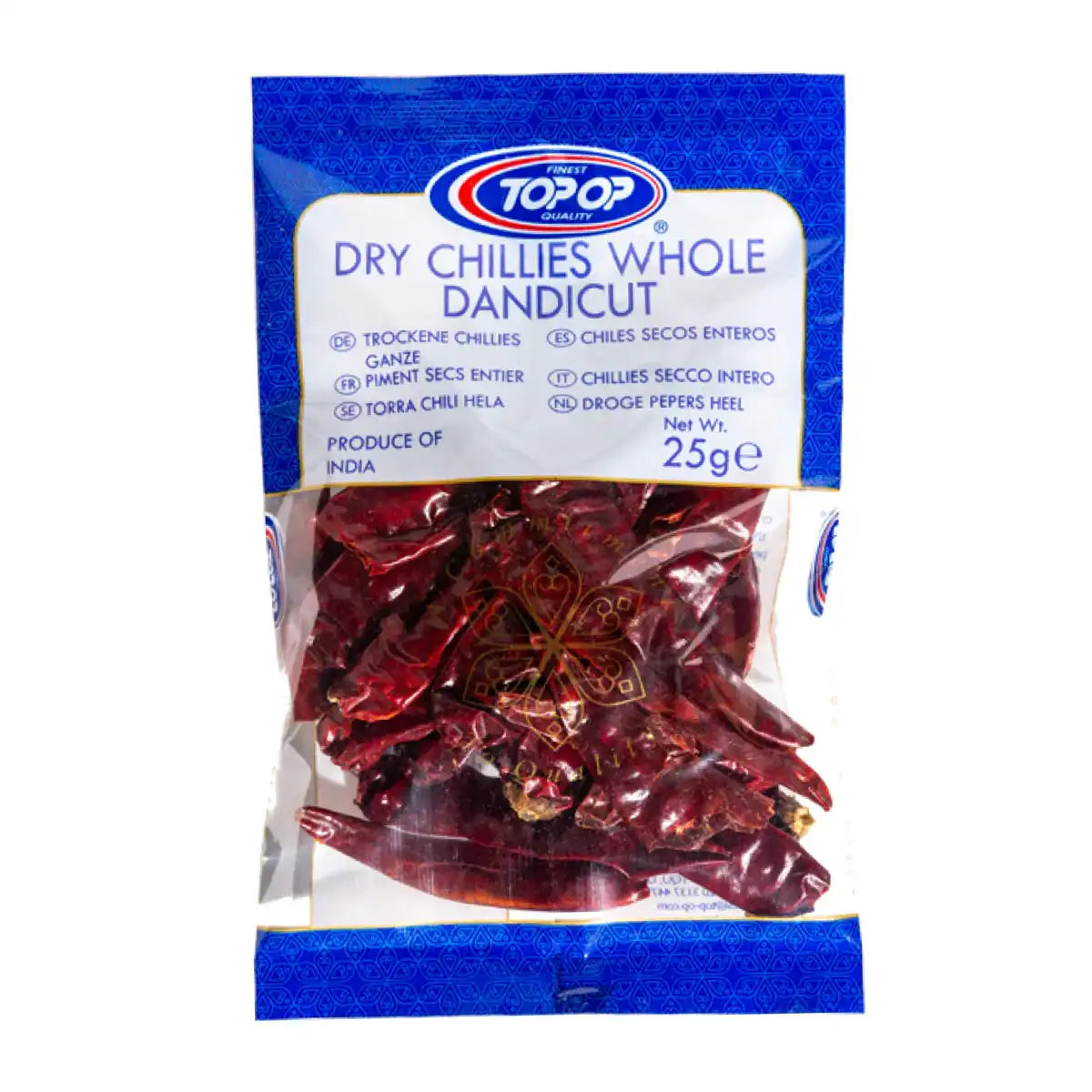 Top-Op Chillies Whole Dandicut 25g