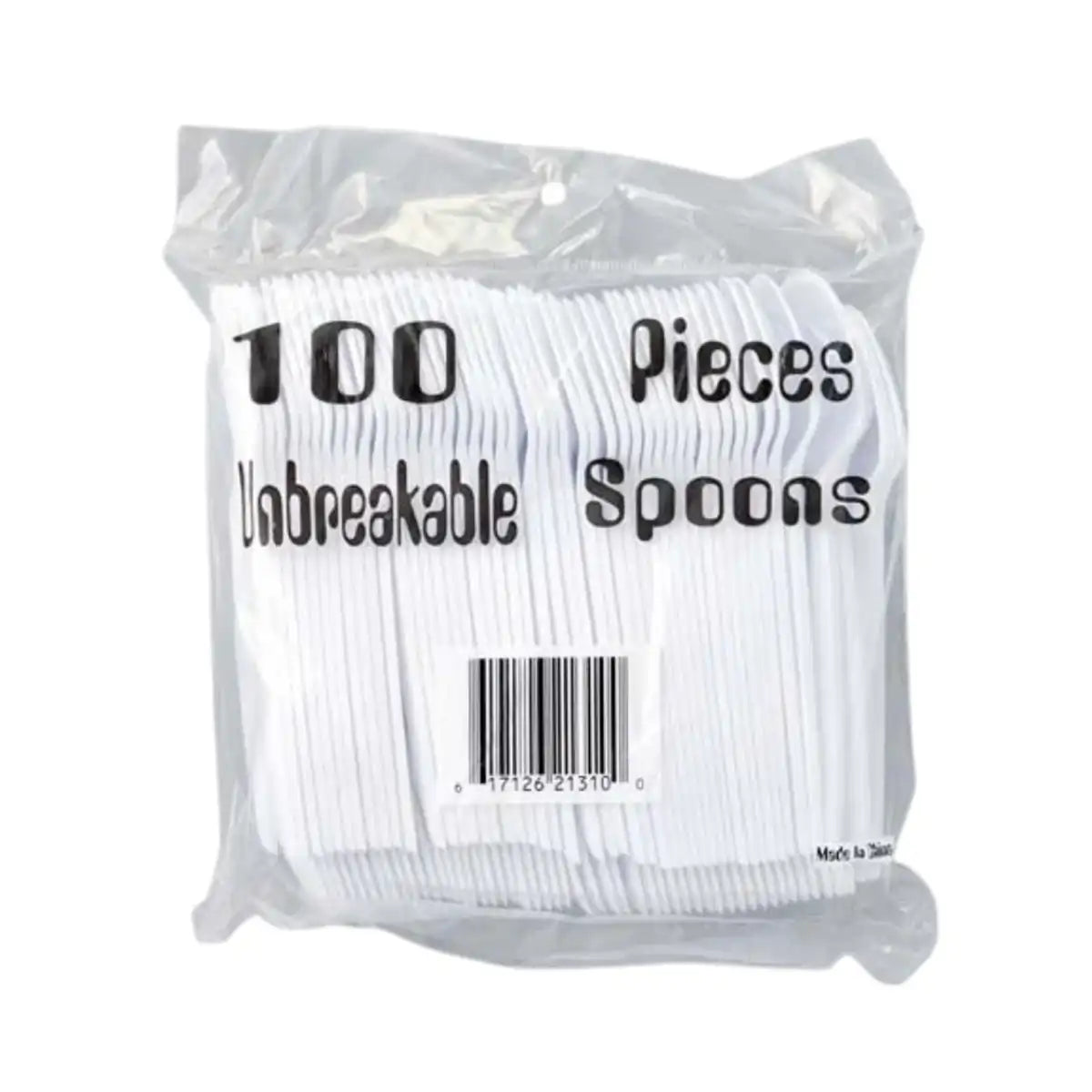 Unbreakable Spoons 100 Pcs White