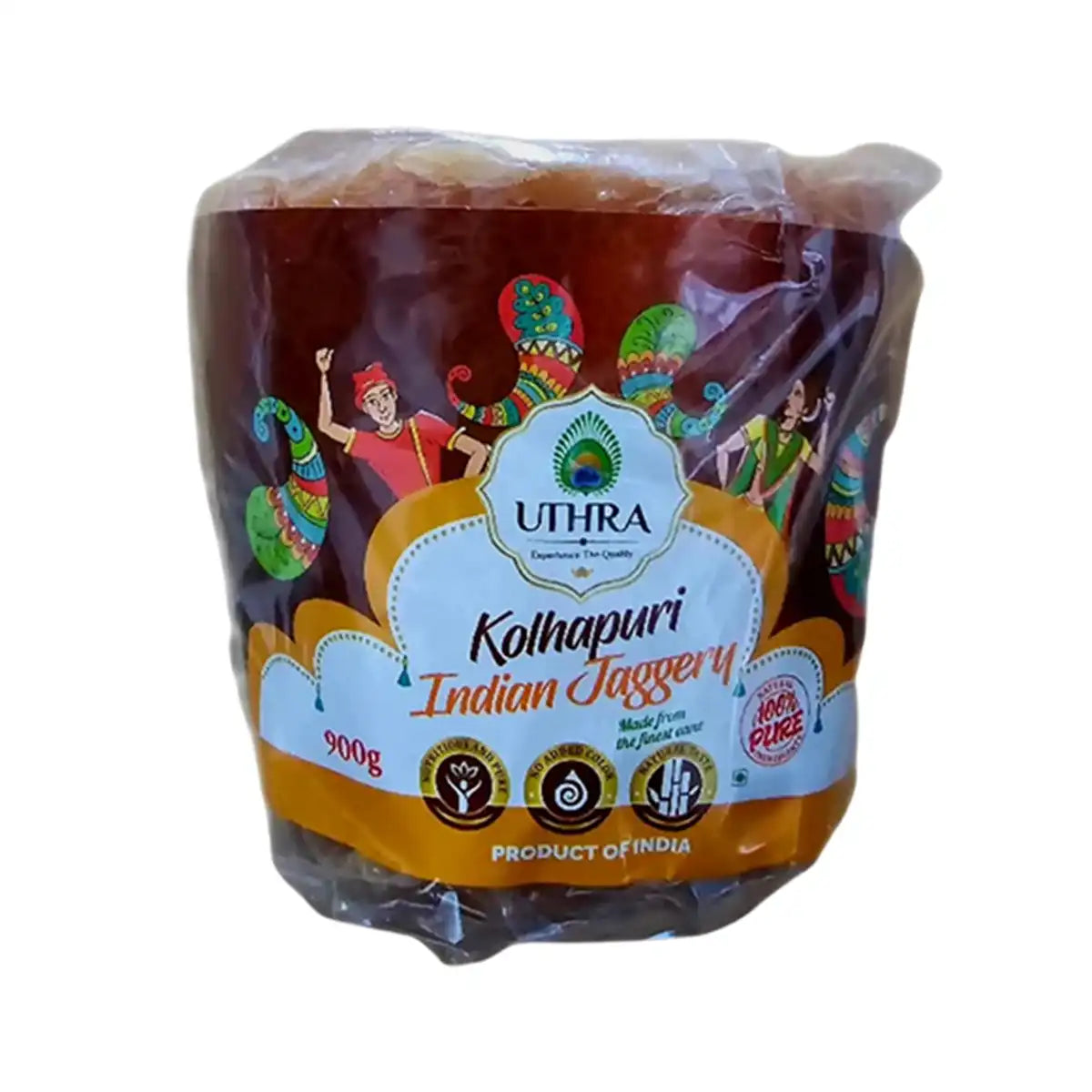 Uthra Kolhapuri Indian Jaggery 900g (Gor)