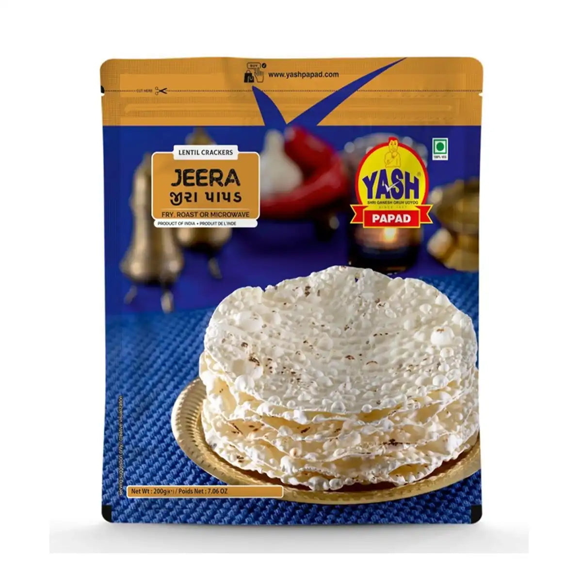 Yash Jeera Papad 200g