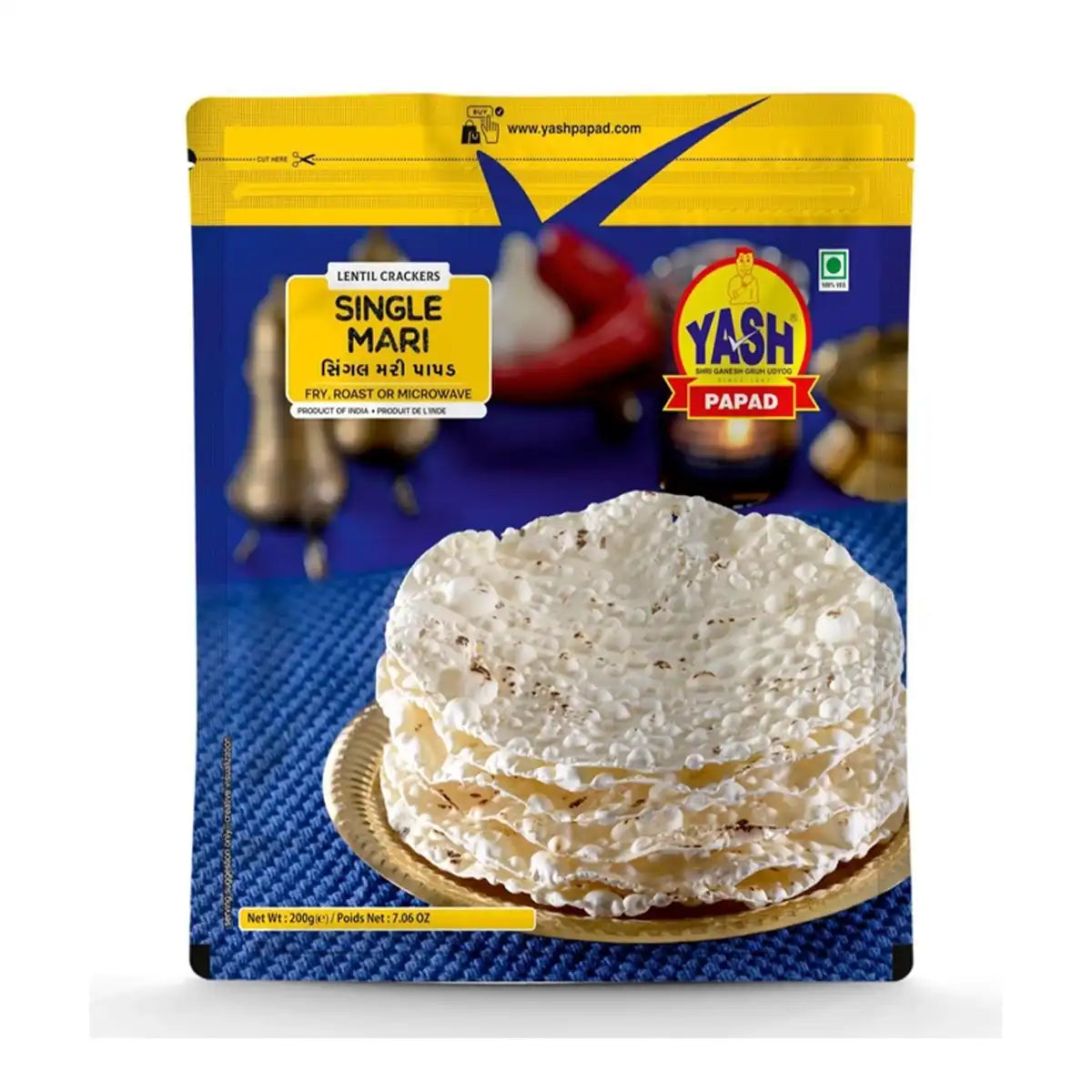 Yash Single Mari Papad 200g