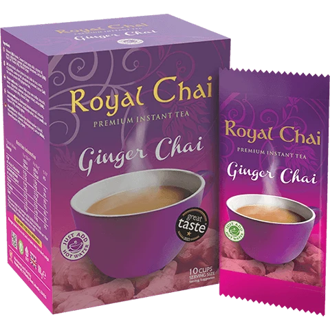 Royal Chai Ginger Chai Sweetened 200g 10 Cups Serving Size