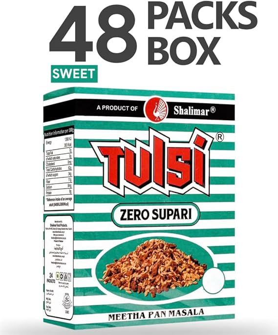 Shalimar Tulsi Zero Supari Metha PanMasala 48 pkt