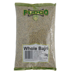 A pack of Fudco Whole Bajri (white beans) weighing 1.5kg.